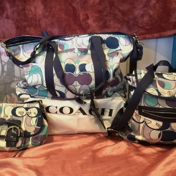 Coach Handbags - COACH KYRA SIGNATURE HIBISCUS TOTE, BACKPACK,HANDBAG
